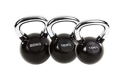 Kettlebell Rubber Coated With Chromed Handle